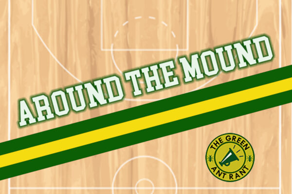 text says "around the mound" with basketball court in background