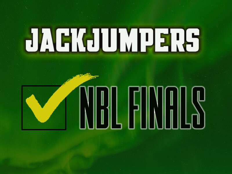 text says "Jackjumpers NBL finals" with yellow tick in checkbox